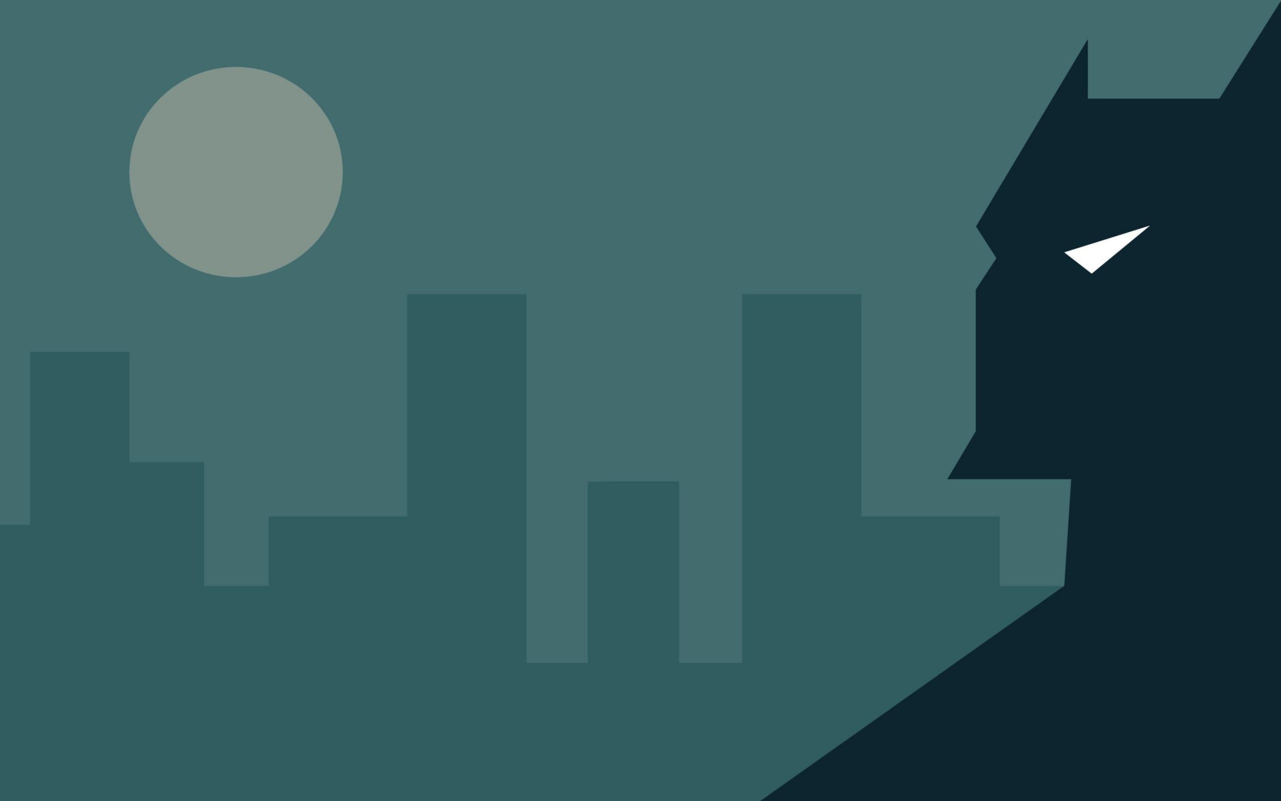 2560x1600 Minimalism Batman City