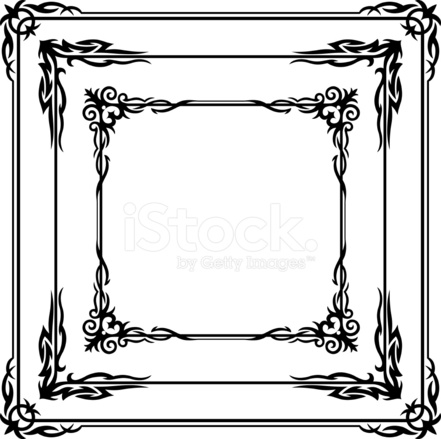 441x439 Gothic Borders Stock Vector