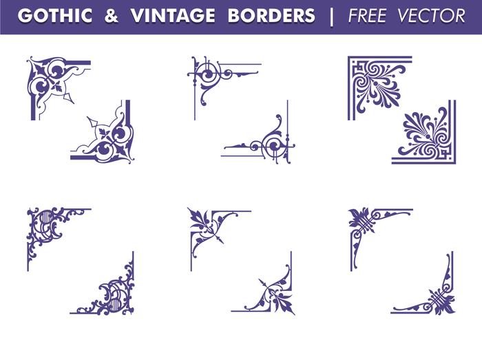 700x490 Gothic Vintage Borders Vector