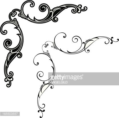 416x412 Gothic Scroll Patterns
