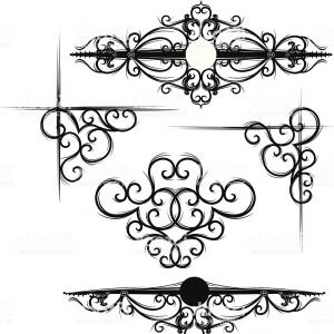 300x300 Photostock Vector Vector Ornate Border Gothic Lace Tattoo Celtic