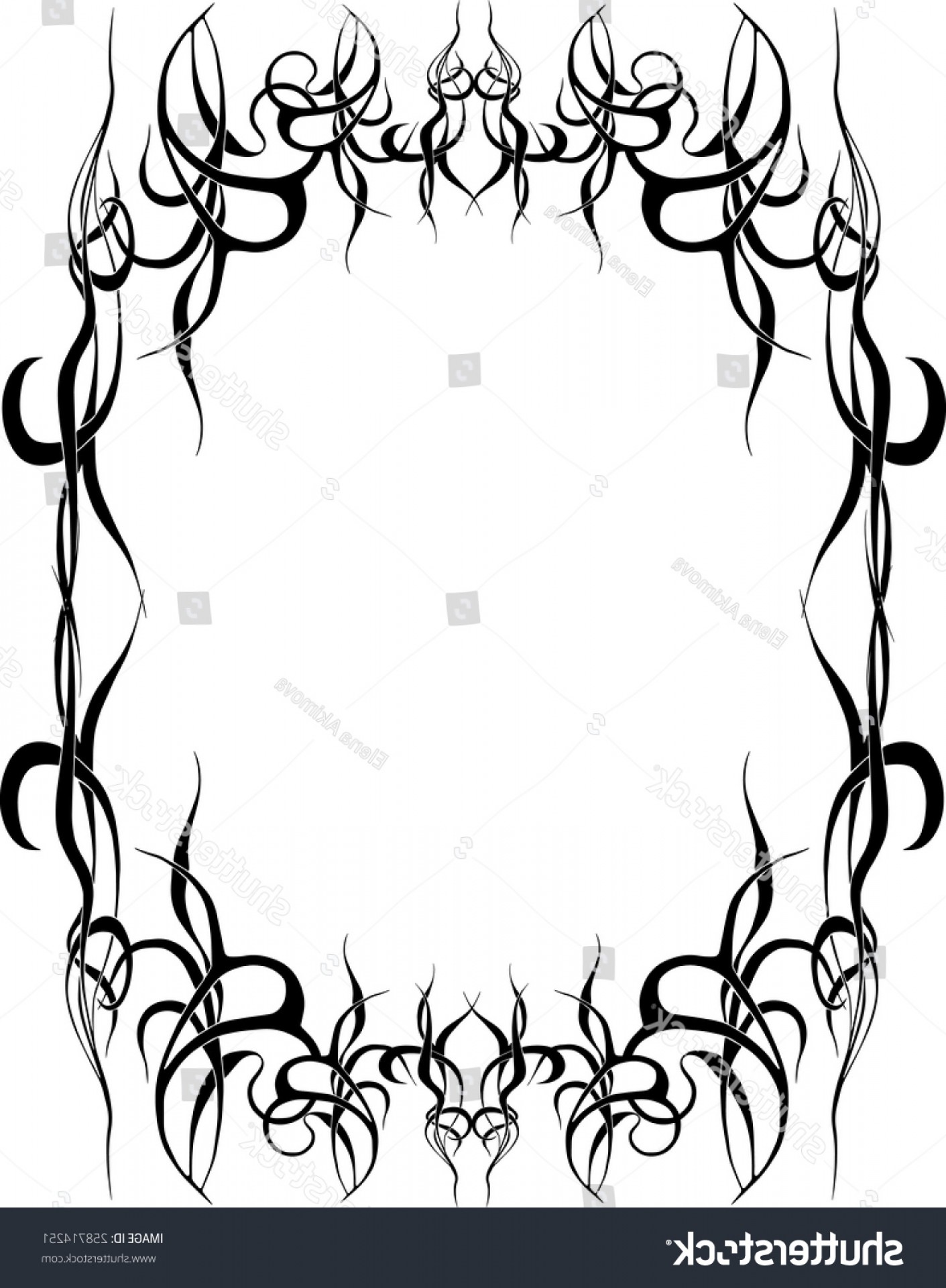 Gothic Border Stencil Designs