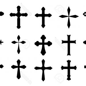 300x300 Gothic Cross Silhouette