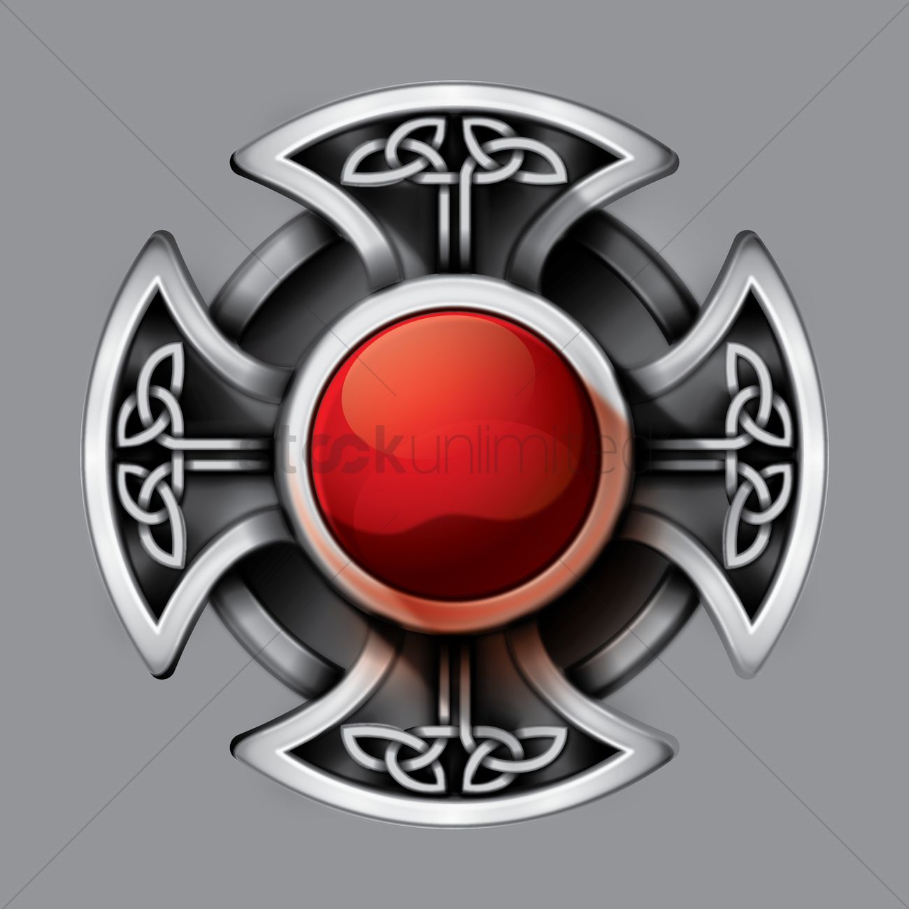 1300x1300 Gothic Cross Vector Image