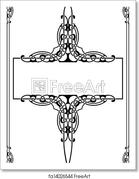 450x580 Free Art Print Of Frame Vector Illustration Of A Gothic Frame