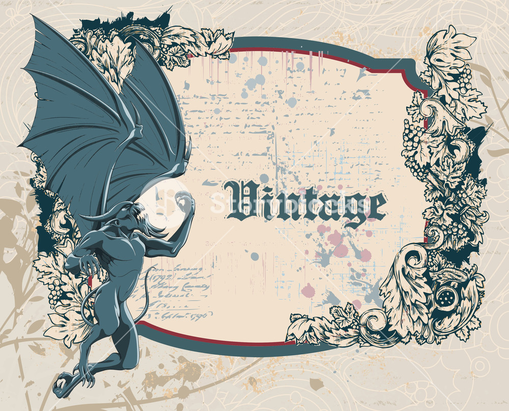 1000x808 Gothic Frame Vector Illustration Royalty Free Stock Image