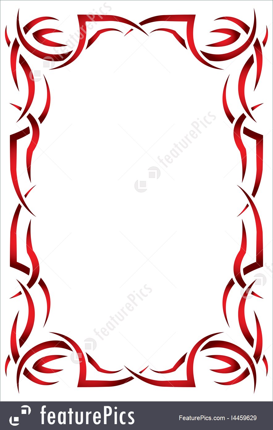 884x1392 Gothic Vertical Frame On A White Background Tribal