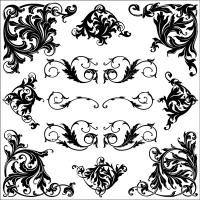 400x400 Victorian Ornament Corner Frame Vector Graphics Tshirt Factory