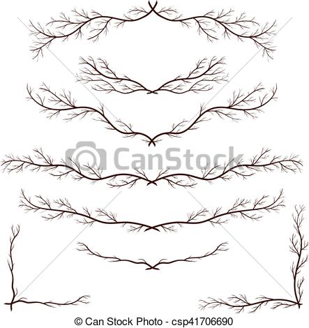 443x470 Vintage Set Of Gothic Rustic Design Elements Floral Vector Frames