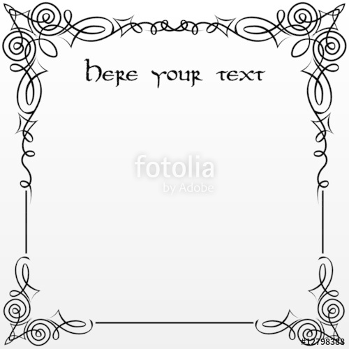 500x500 Document With Gothic Frame Stock Image And Royalty Free Vector