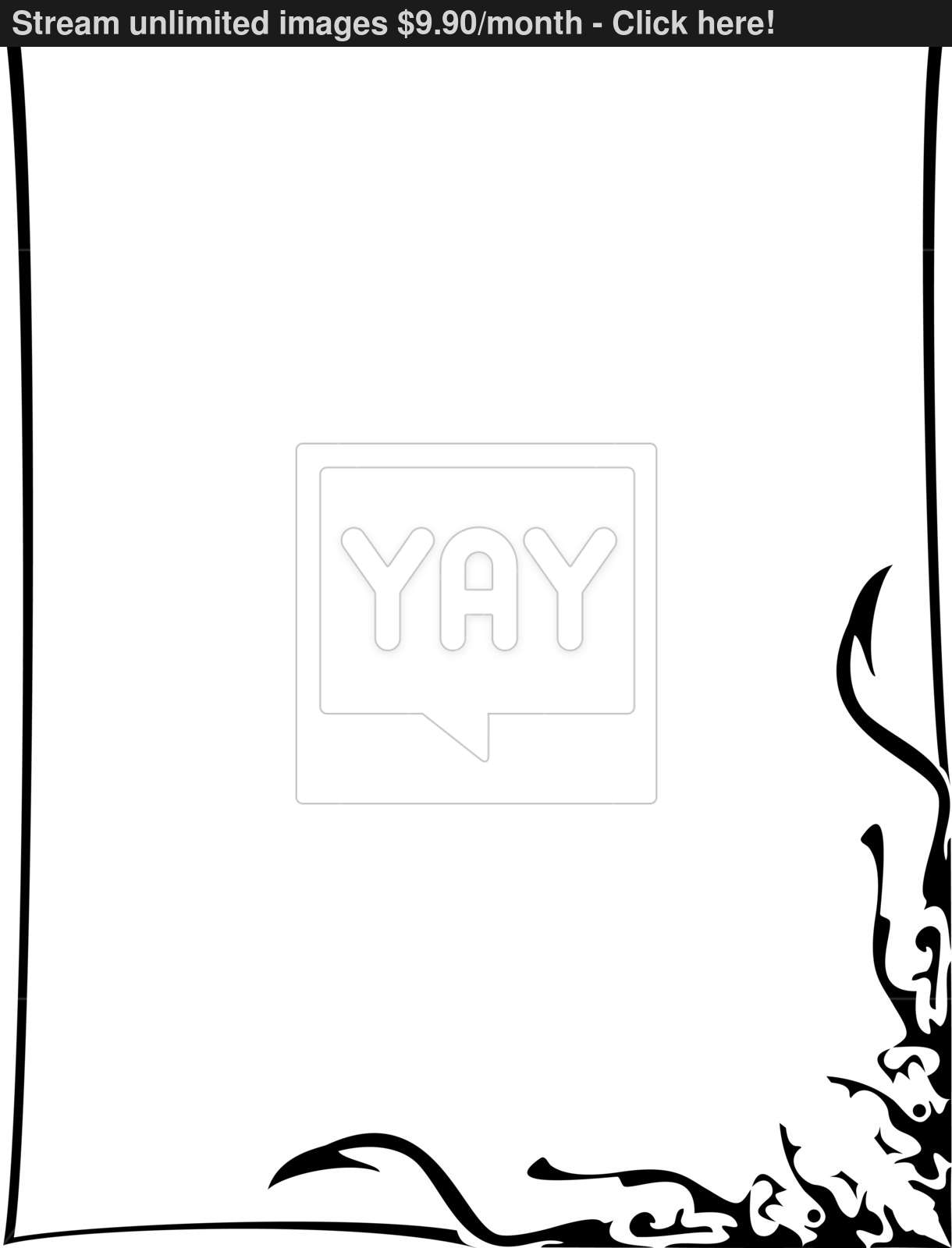 1220x1600 The Gothic Frame Vector