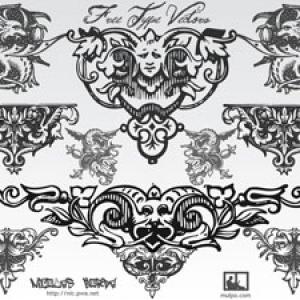300x300 Free Typographic Vintage Ornament Vectors Free Vectors Ui Download