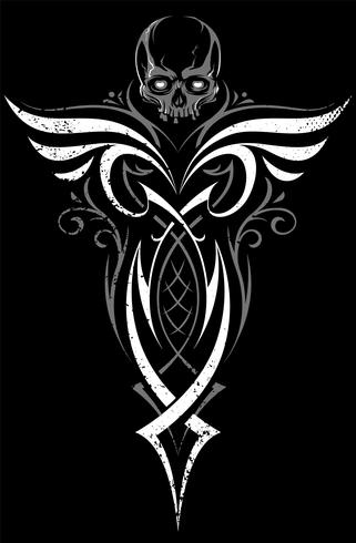 321x490 Gothic Abstract Ornament With Skull