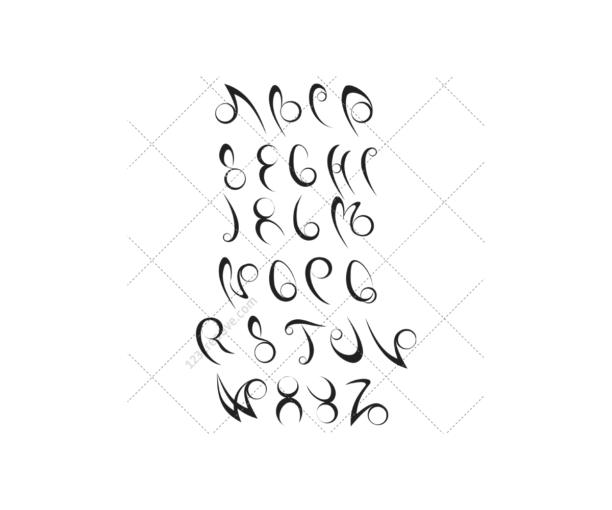 1200x1000 Gothic Font Vector Pack