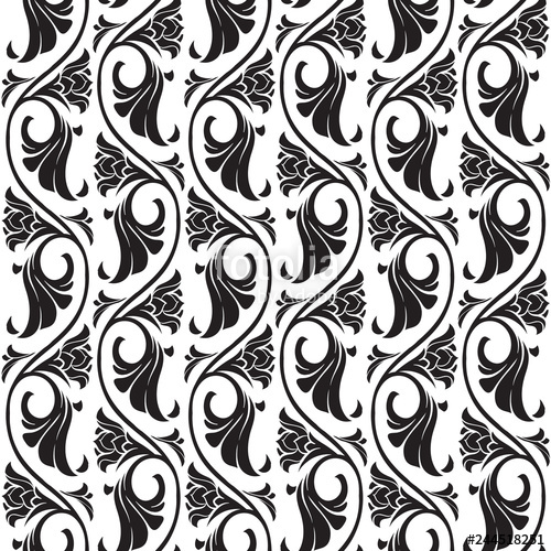 500x500 Gothic Floral Seamless Pattern Vertical Rhythm Popular Motiff