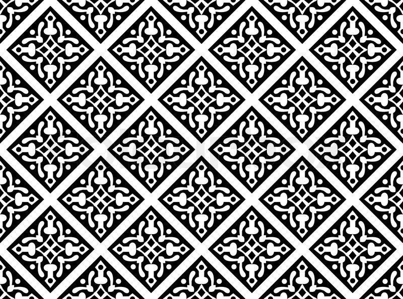 800x595 Seamless Geometrical Gothic Floral Stock Vector Colourbox