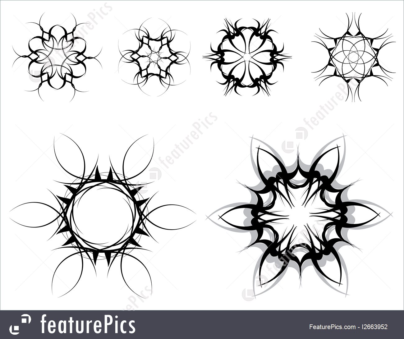 1300x1091 Set Of Vector Patterns Gothic