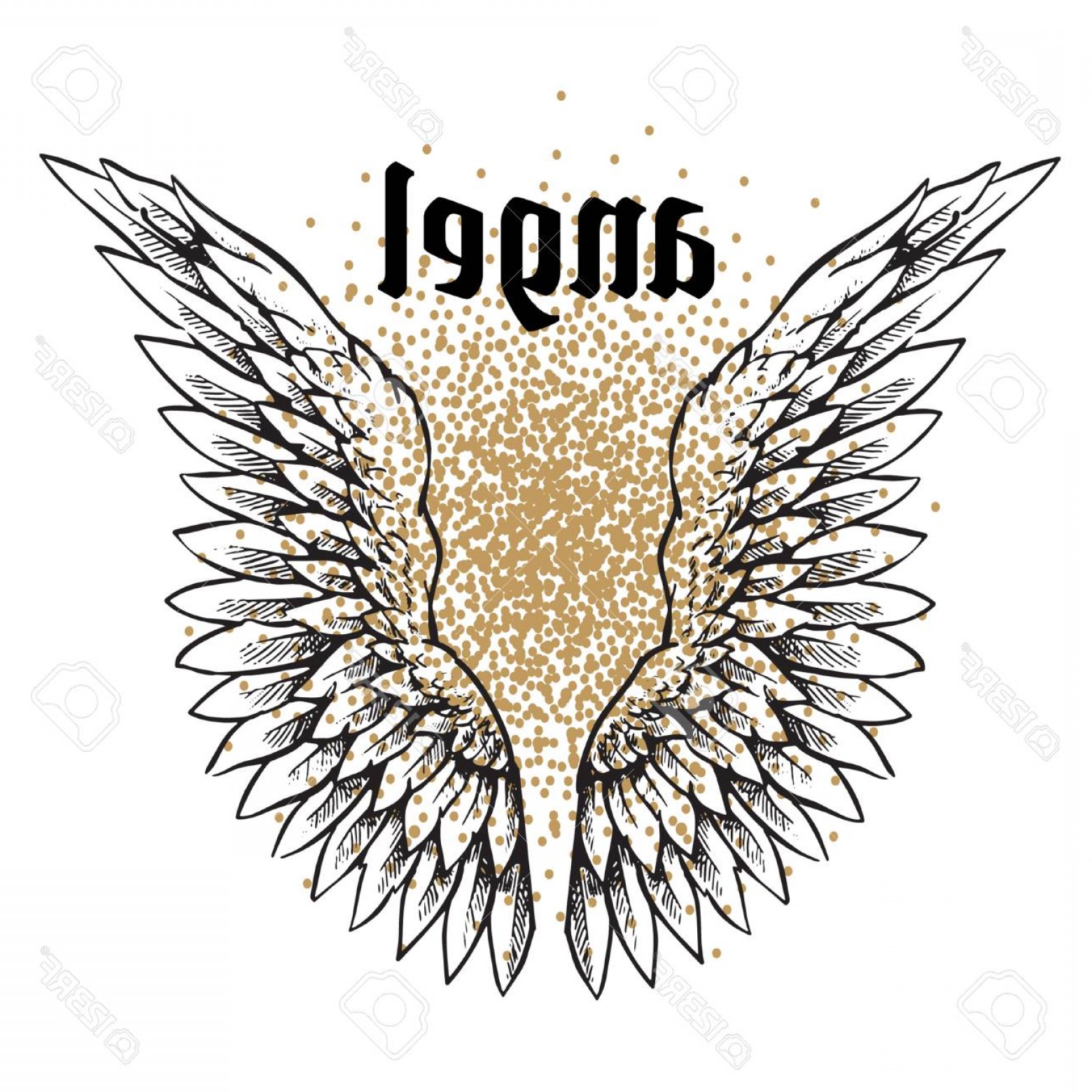 1560x1560 Photostock Vector Angel Wings Gothic Vector Design Cultracing
