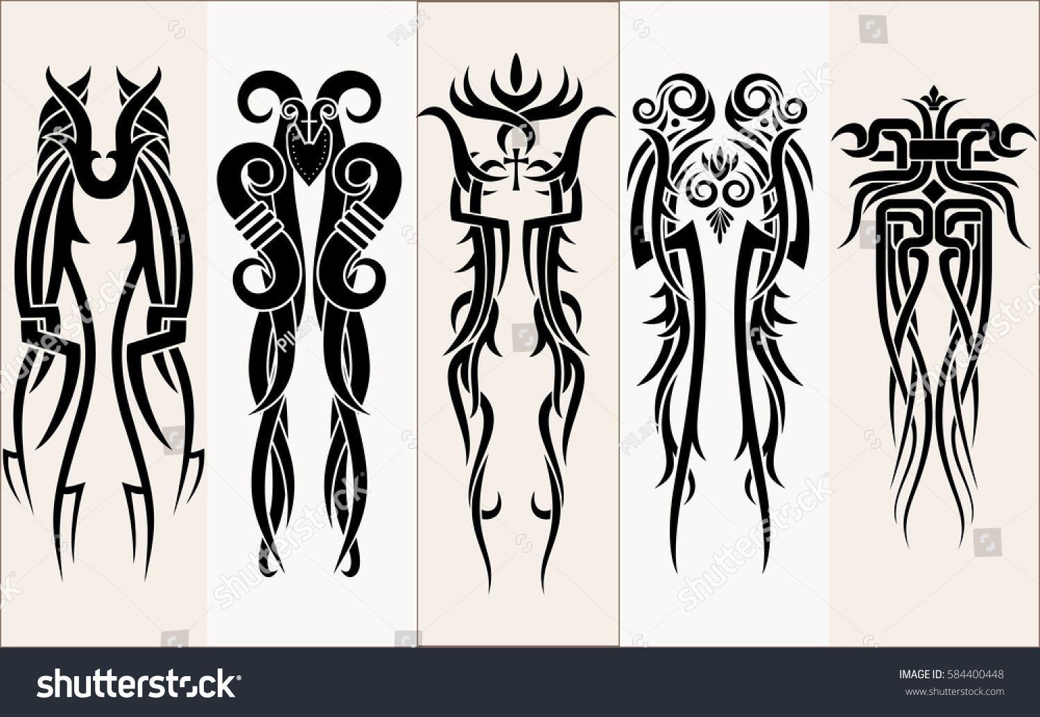 1500x1035 Tribal Tattoo Design Tribals Design Elements Gothic Vector