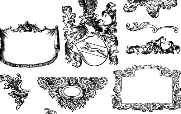 581x368 Free Gothic Corner Flourish Vector Free Vector Download