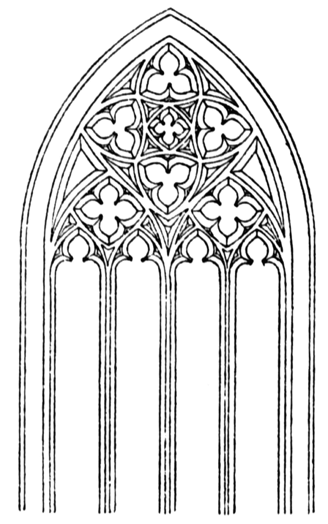641x1024 Gothic Window Clip Art