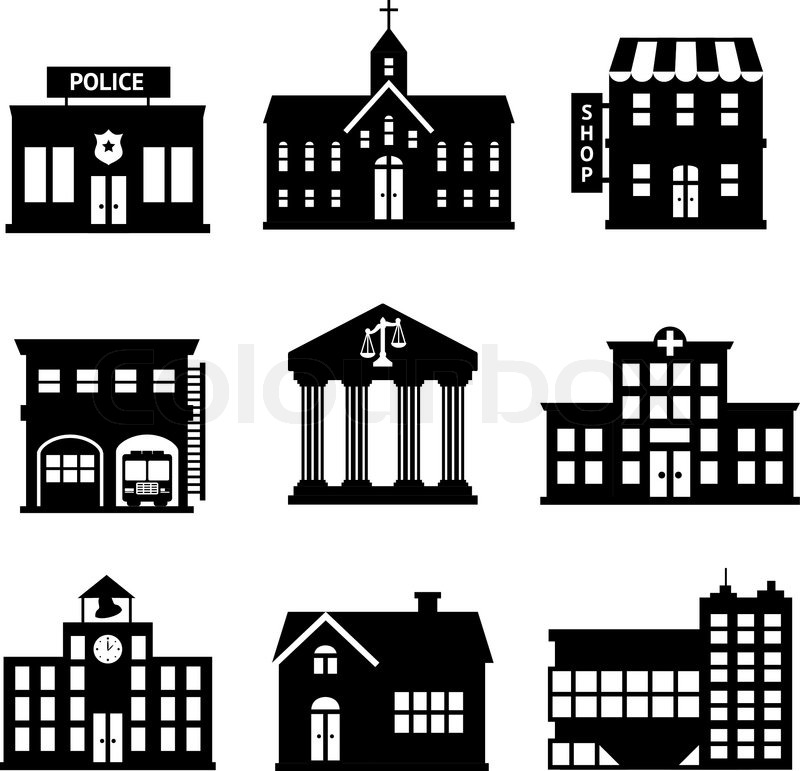 800x771 Government Building Black And White Stock Vector Colourbox