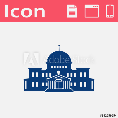 500x500 Government Building Vector Icon