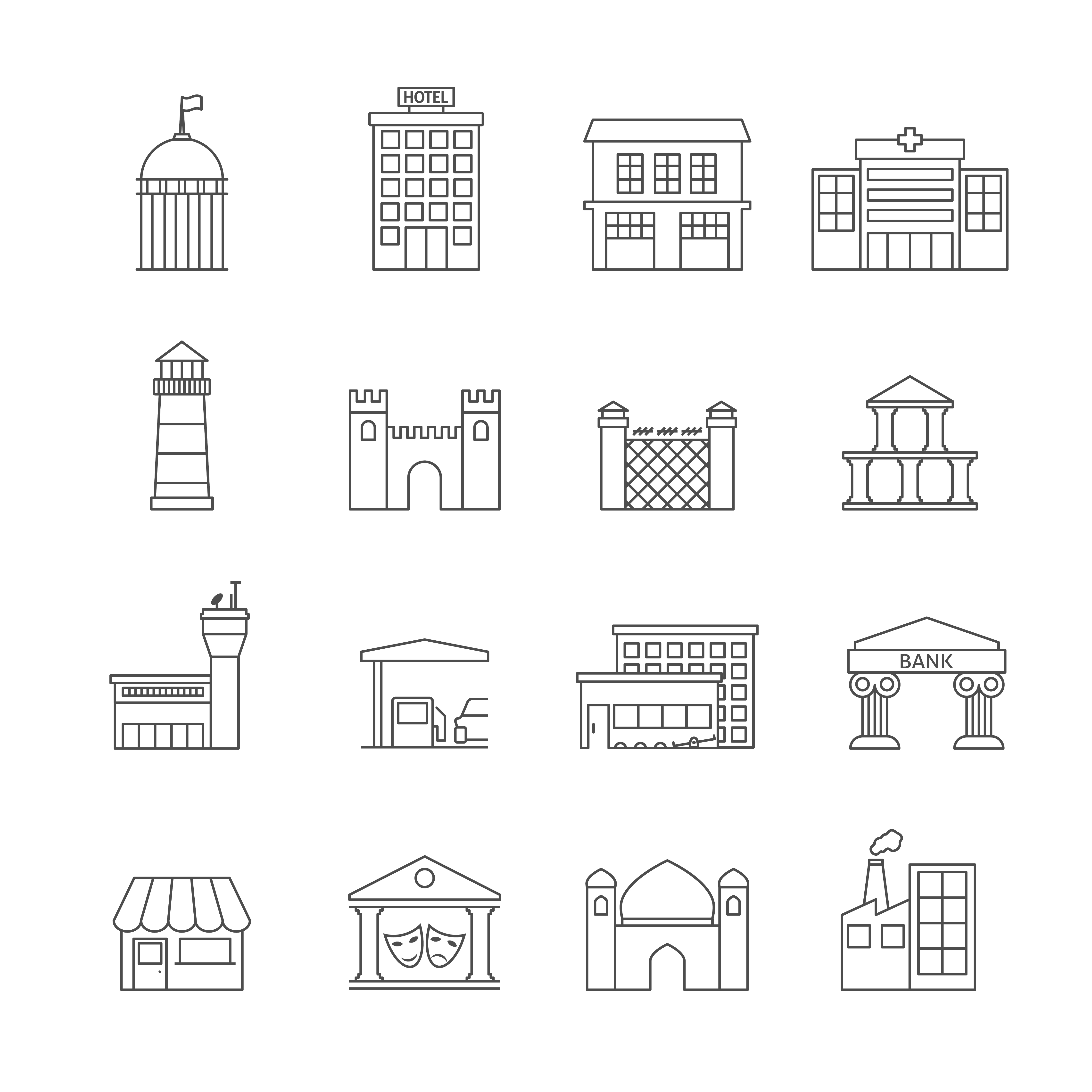 4500x4500 Government Buildings Icons