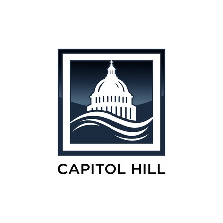 450x450 Capitol Building Logo Government Icon Premium Design Vector