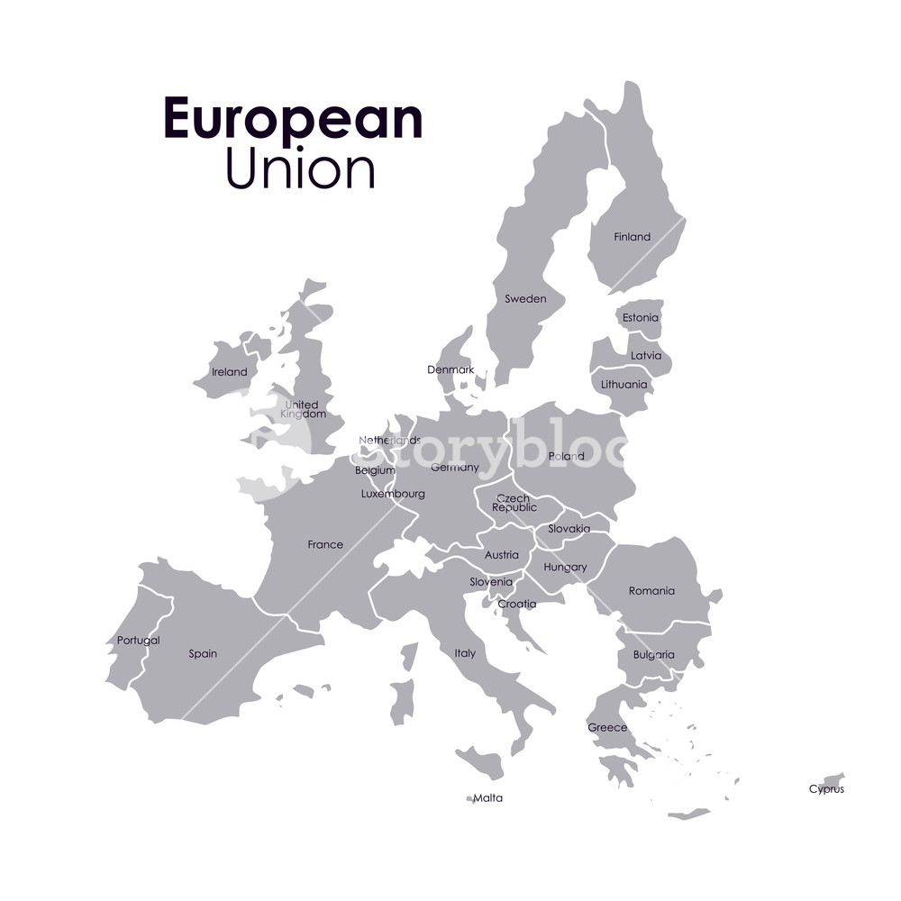 1000x1000 European Union Map Icon Europe Nation And Government Theme