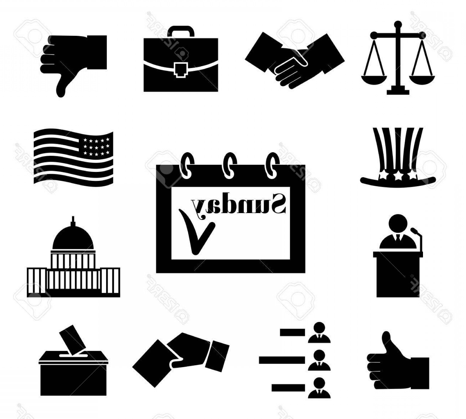 1560x1404 Photostock Vector Voting And Elections Black Vector Icons Politic