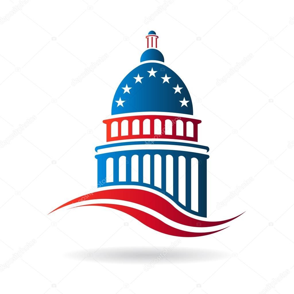 1024x1024 Vector Capitol Building In Red White And Blue