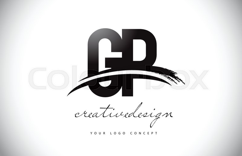 800x515 Gp G P Letter Logo Design With Swoosh Stock Vector Colourbox
