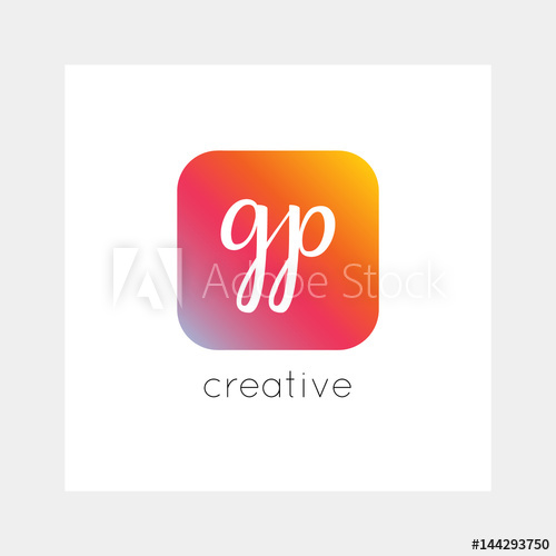 500x500 Gp Logo, Vector Useful As Branding, App Icon, Alphabet