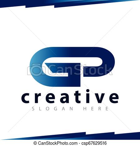 450x470 Gp Initial Letter Logo Vector Template Vector Illustration