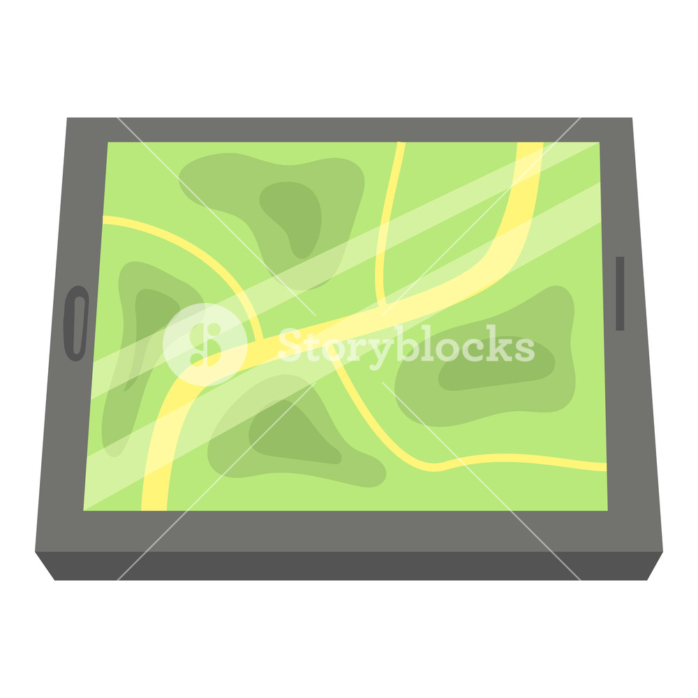 1000x1000 Gps Map Icon Cartoon Illustration Of Gps Map Vector Icon For Web