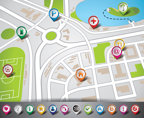 500x409 City Map Gps Vectro Free Vector In Encapsulated Postscript