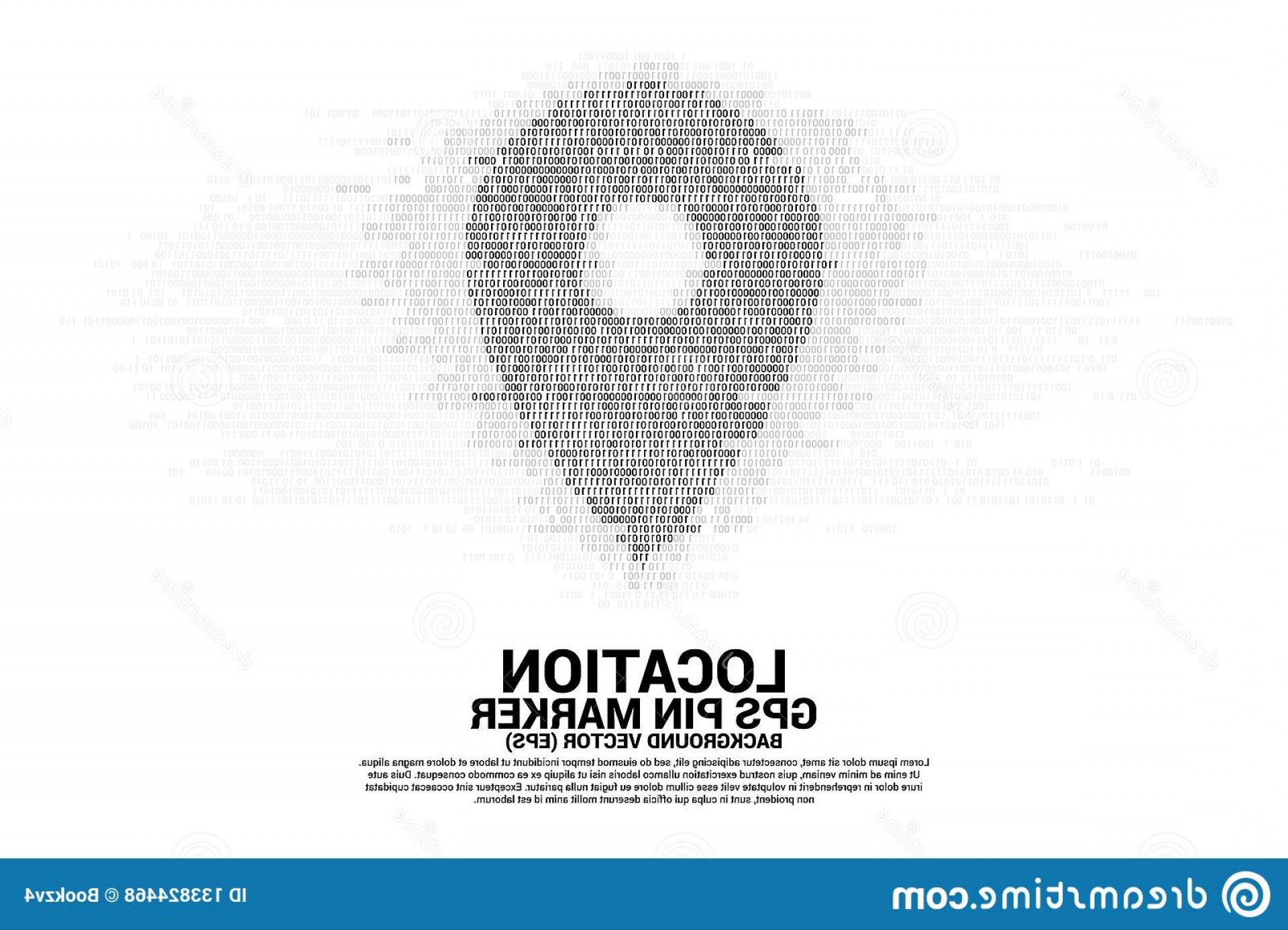 1920x1387 Vector Polygon Location Gps Pin Marker One Zero Binary Code Digit