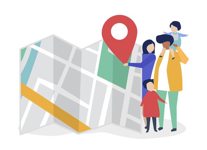 674x490 Character People With Travel A Gps Marker