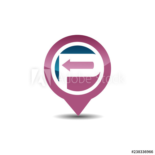500x500 P Letter Gps Logo Gps Vector Gps Icon Navigation Vector Logo