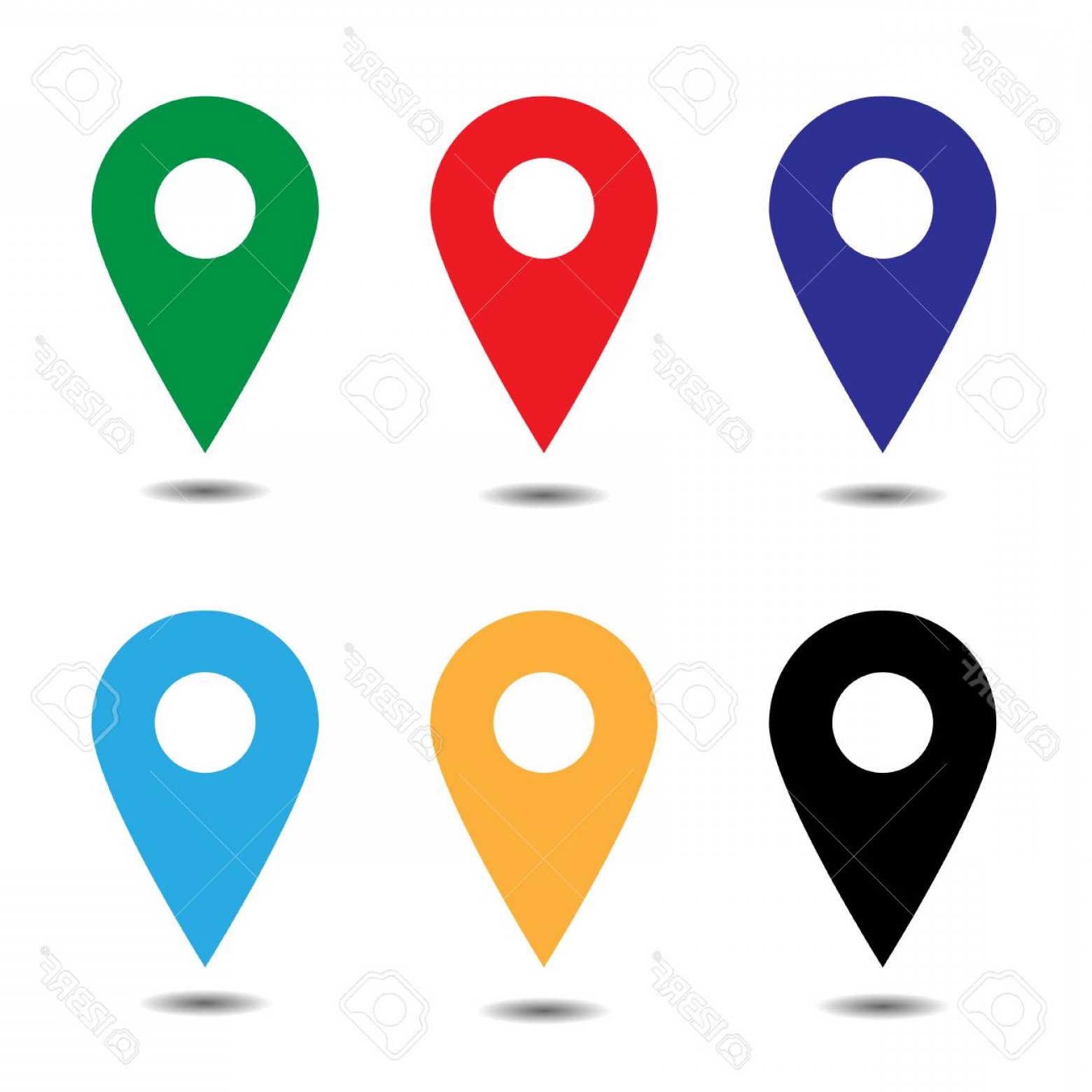 1560x1560 Photostock Vector Vector Of Map Pointer Icon Set Gps Location