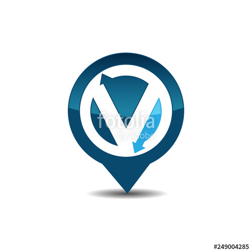 500x500 V Letter Gps Logo Gps Vector Gps Icon Navigation Vector Logo