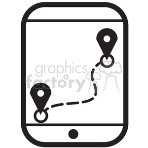 300x300 Iphone Gps Route Vector Icon Clipart Royalty Free Gif, Png