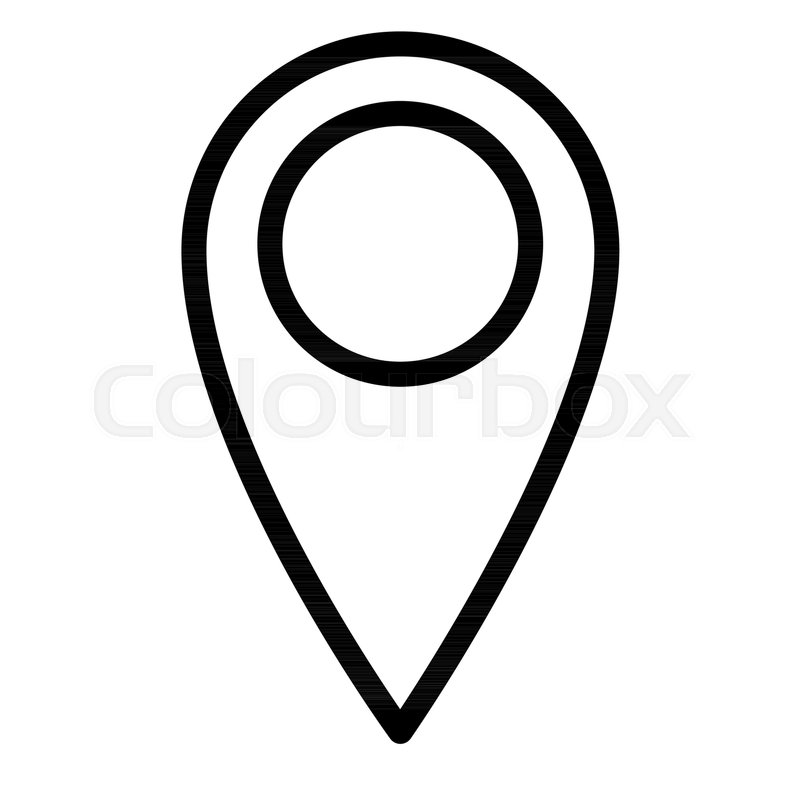 800x800 Gps Line Icon Location Vector Stock Vector Colourbox