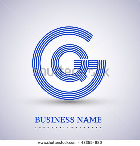 450x470 Letter Gq Or Qg Linked Logo Design Circle G Shape Elegant Blue