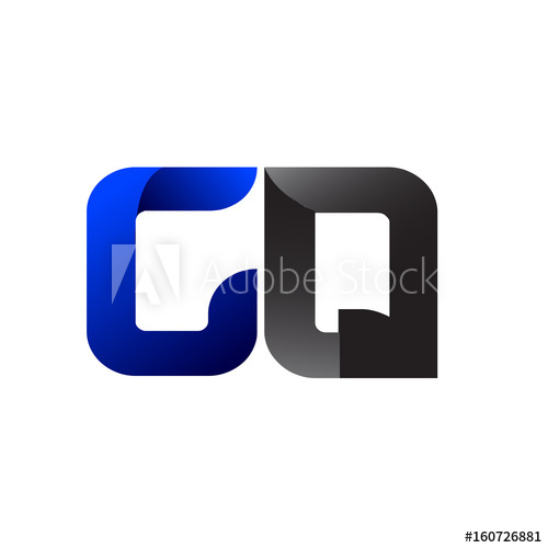 500x500 Modern Simple Initial Logo Vector Blue Grey Gq