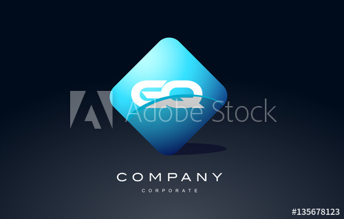 500x318 Gq Alphabet Blue Hexagon Letter Logo Vector Icon Design