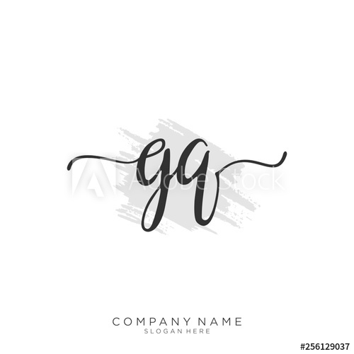 500x500 Gq Initial Handwriting Logo Vector