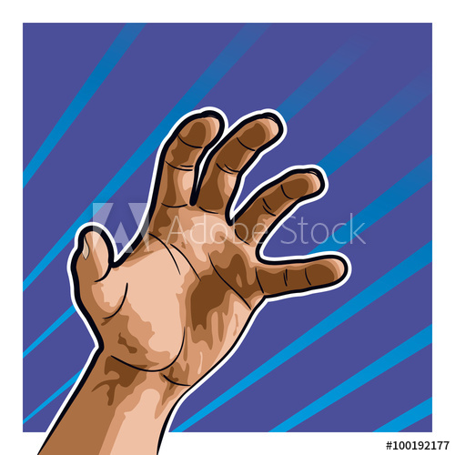 500x500 Grabbing Hand Raised Up In The Air