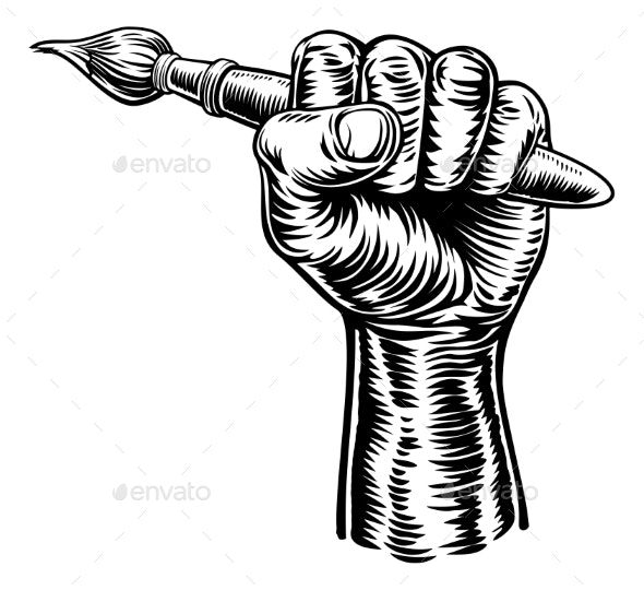 590x540 Paintbrush Clipart Hand Holding For Free Download And Use Images